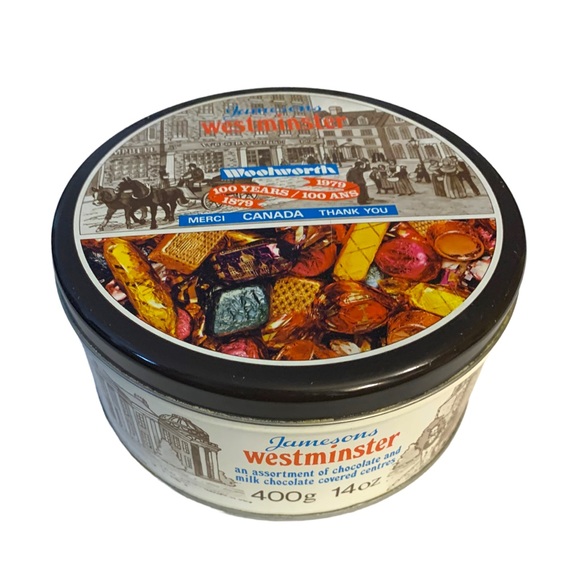 VTG Jamesons Westminster Woolworth 100 Years Canada Collectible Metal Tin - Picture 4 of 7